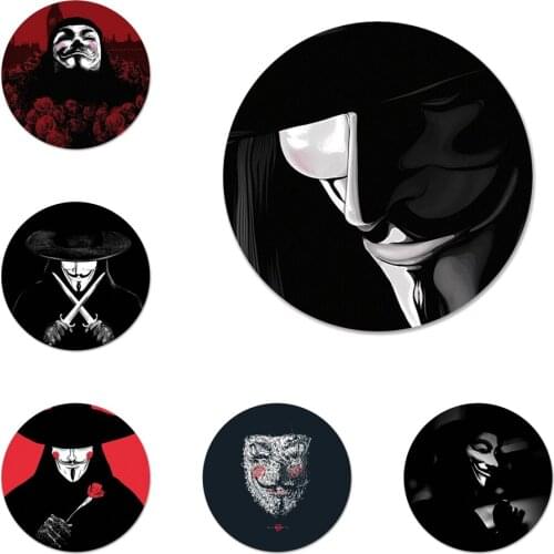 V de vinganca Icons Pins Badge Decoration Brooches Metal Badges For Backpack Decoration