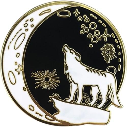 Wolf Enamel Pin Badge
