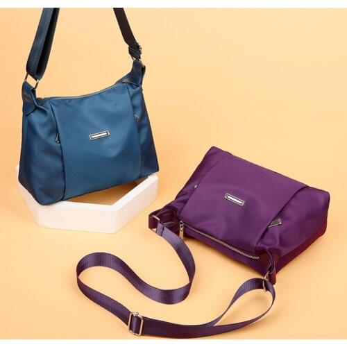 2021 Fashion Women Shoulder Messenger Bag Nylon Oxford Lightweight Waterproof Zipper Package Large Capacity Travel Crossbody Bag