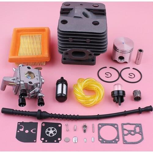 35mm Cylinder Piston Carburetor Repair Kit For Stihl FS120 FS200 FS250 Air Fuel Filter Line Hose Trimmer Engine Replace Part