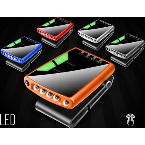 4/6 LEDs Headlamp Cap Light 180 Degree Rotatable Clip-on Hat Light Hands Sensor Head Lamp Rechargeable Lanterna Camping Cycling