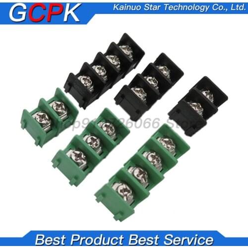 5PCS KF7.62 2P 3P 4P terminal connector screw splicing pitch Black Green 7.62MM 2PIN 3PIN 4PIN for Arduino