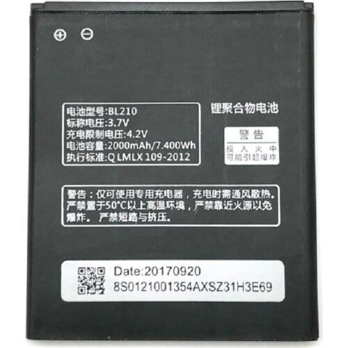BL 210 BL210 Battery For Lenovo A536 A606 S820 S820E A750E A770E A658T S650 A656 A766 Mobile Phone replacement