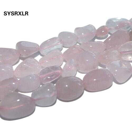 Free Shipping 5-12 MM Irregular Natural Stone Pink Quartz Stone Beads For Jewelry Making DIY Bracelet Necklace Material Strand