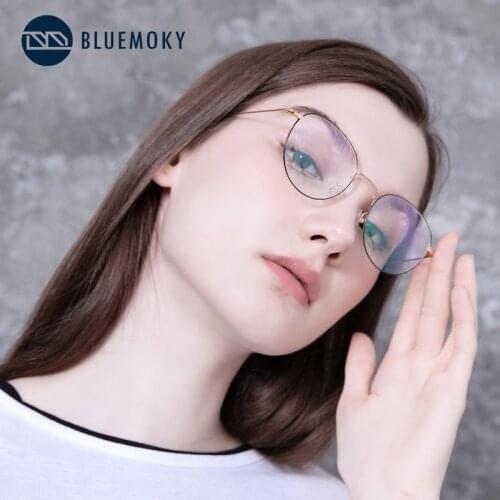 BLLEMOKY Retro Metal Glasses Frame Women Men Optical Spectacle Frame Vintage Eyeglasses Frame High End Men Women Eyewear BT7088