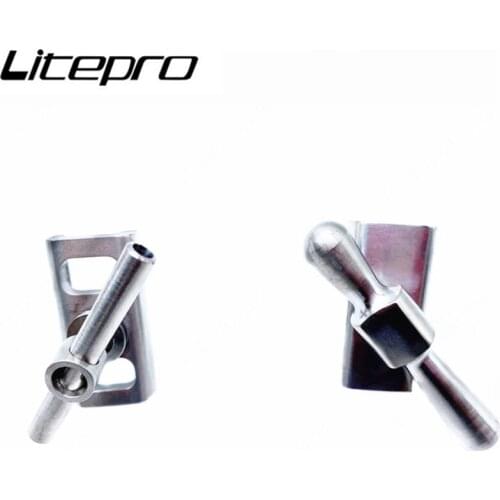 BMX Bicycle Titanium Alloy Faucet Buckle Retro Handle Titanium Alloy C Buckle For Brompton Folding Bike