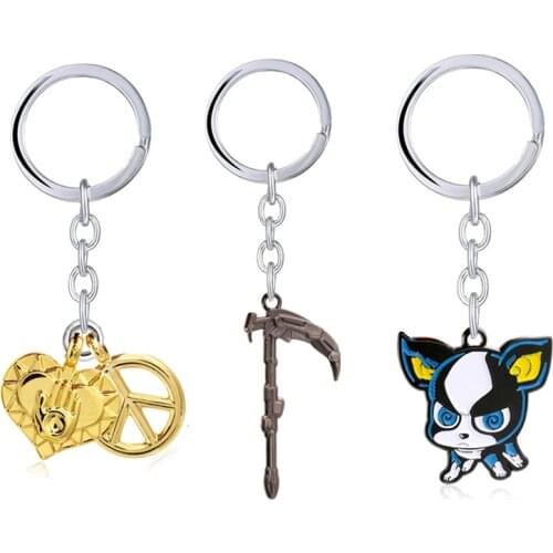 Cosplay Anime JOJOS BIZARRE ADVENTURE Keychain Dog IGGY Kujo Jotaro Metal Pendant Keyrings Car Key Chains Holder Fans Collection