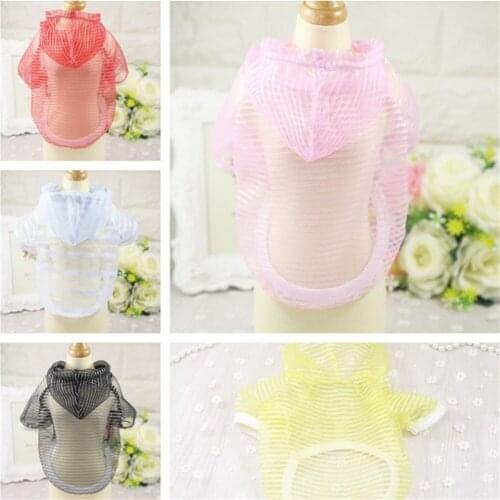 Dog Raincoat Sun-proof Clothing Summer Sun Protection Hoodie Small Dog Clothes Print Poncho For Small Medium Pets Puppy Cats