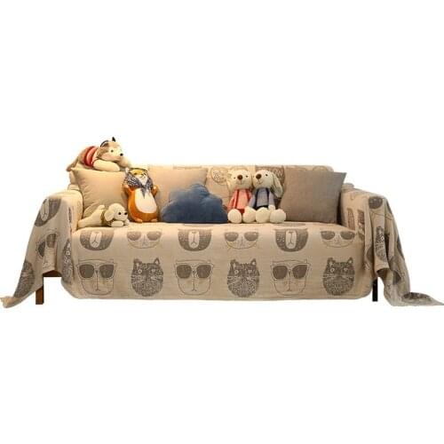 GY4128 Gyrohome Geometric Cats Children Blanket Sofa Decorative Slipcover Stitching Rug Tapestry Carpet Home&Living