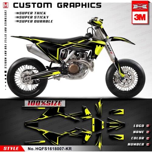KUNGFU GRAPHICS Personalised Sticker Decal Wrap for Husqvarna FS450 TC FC TE FE TX FX 125 150 250 300 350 450 501 2017 2018 2019