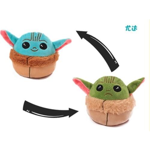 Kawali Anime Star Wars Reversible Plush Toys Master Yoda Pokemon Pikachu Plush Stuffed Toys Mandalorian Stitch Dolls Kids Gifts
