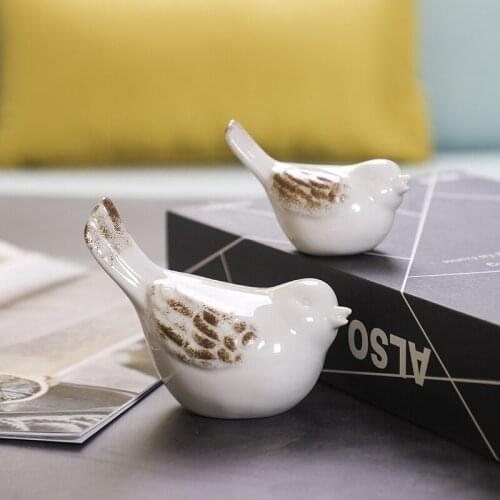 Ceramic Classic Modern Minimalist Nordic White Ceramic Bird Creative Ornaments Home Living Room Office Decorations