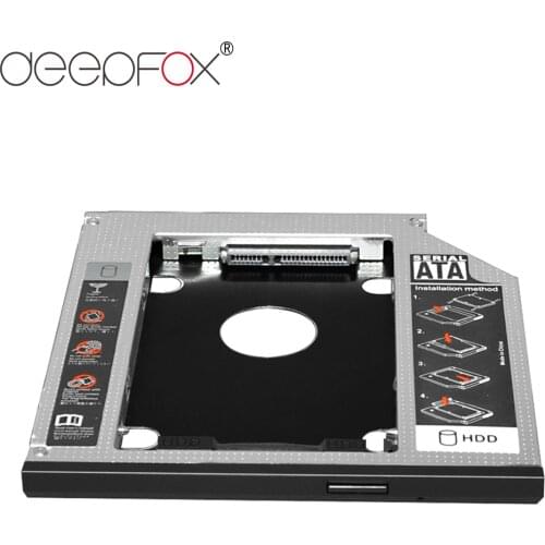 DeepFox SATA 2nd HDD Caddy 9.5mm SSD Hard Disk Drive Adapter External Case Enclosure For IBM Lenovo Thinkpad HDT440P