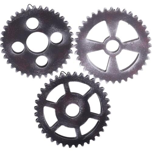 MagiDeal 3 Pcs Antique Steampunk Wooden Gear Mural for Home DIY Wall Hanging Art Craft Wooden Vintage steampunk style Gears