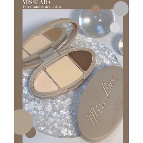 Miss lara 3D Contour Palette Face Shading highlighter Powder Makeup 3 Colors Long-Lasting Make Up Contouring Bronzer Cosmetics