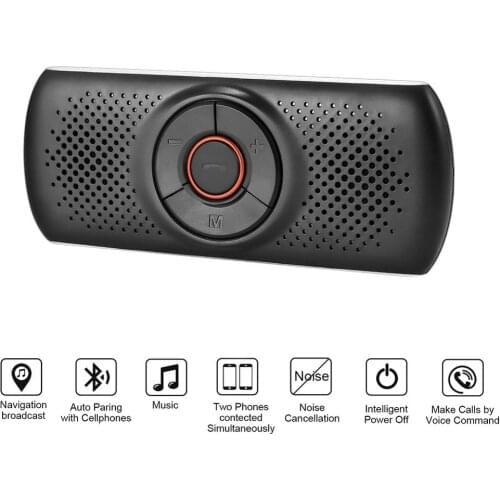 Multi-function Bluetooth Speakerphone Bluetooth 4.2 EDR Support for SIRI Speaker Car Handsfree Kit MP3 Player Adapter