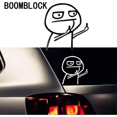 Cartoon Middle Finger Car Sticker for Audi A4 B8 B6 B5 B7 B9 A3 8P 8V 8L Q5 Q7 A5 A6 C6 C5 C7 tt Citroen C5 C4 C3 zs Volvo V40