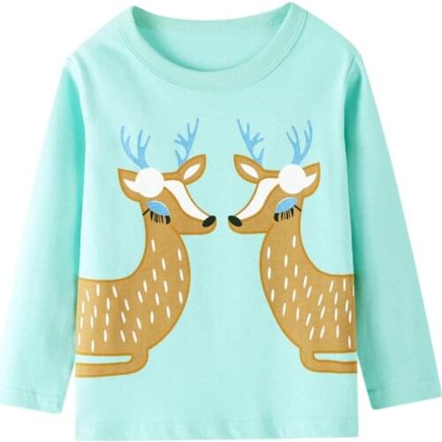 Funnygame New Arrival Animals Long Sleeve Baby T shirts for Autumn Spring Childrens Clothes Cute Fashion Kids Blouse Tops