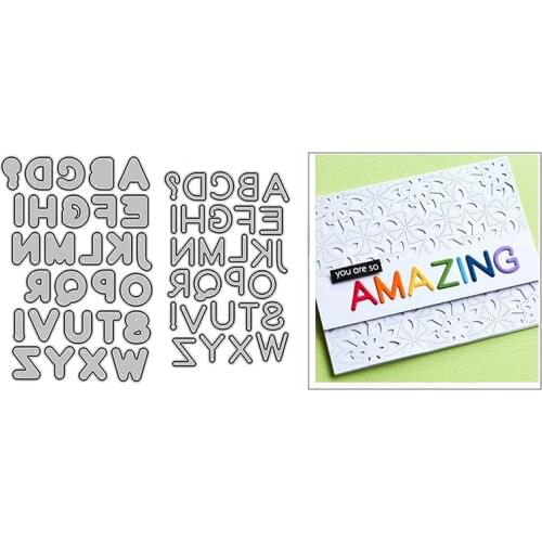 New Shadow Uppercase Letter 2020 Metal Cutting Dies for DIY Scrapbooking Decoration and Card Making Embossing Craft No Stamps