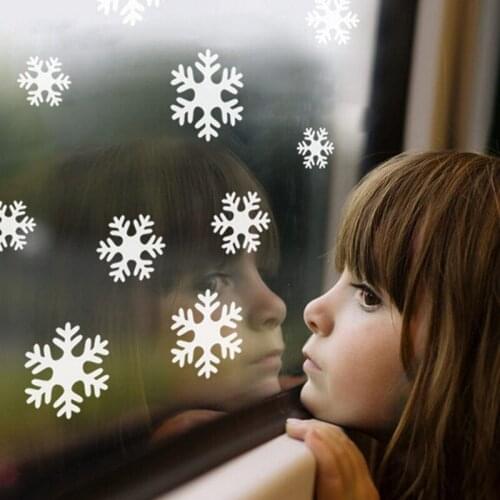 New Wall Stickers White Snow Snowflake Frozen Window Decoration Christmas Decal Vinyl Art Home Decor Removable Hot
