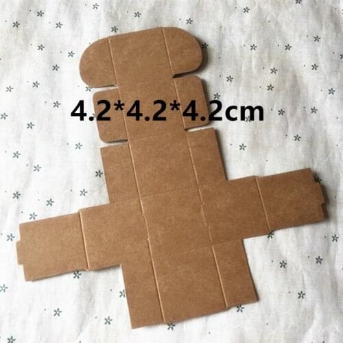 50pcs 42*42*42mm 350gsm Kraft Paper Gift Boxes Candy Box For Handmade Soap Wedding Party Gift Packaging Boxes