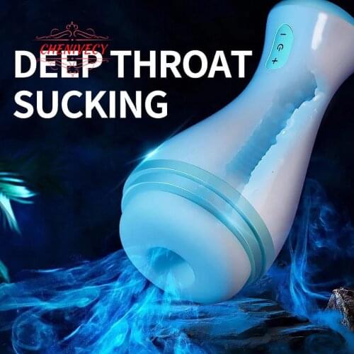 CheniveCY Real Sucking Male Masturbator Strong Clip Suction Blowjob Deep Throat Automatic Masturbation Cup Oral Sex Toys For Men