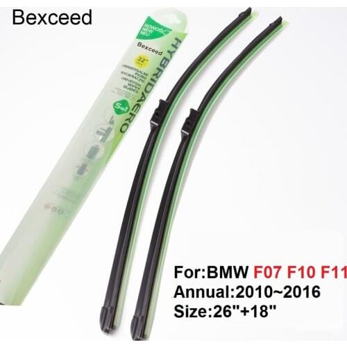 Wiper Blade for BMW Series 5 F10 F07 F11 26"+18" Bexceed of Car Windshield Windscreen 2010 2011 2012 2013 2014 2015 2016