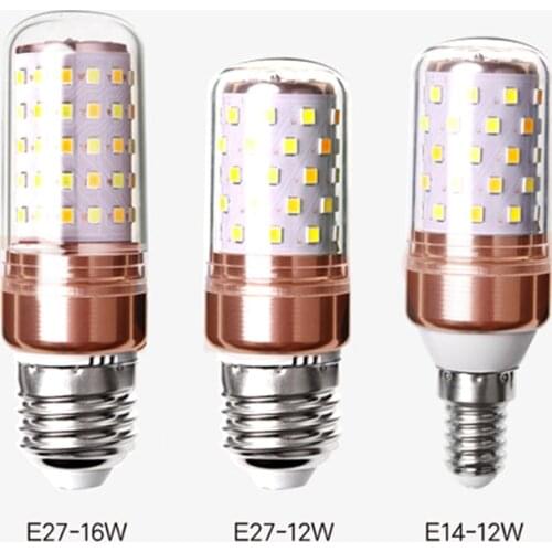 E27 E14 LED Corn lamp High power 12W 16W SMD2835 AC85-265V LED Candle Bulb Chandelier Candle LED Light For Home Decoration