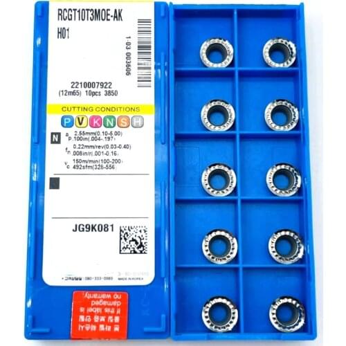 10PCS New CNC tool RPGT10T3 MO AK H01 perfect quality inner round metal aluminum turning tools milling tool milling cutter