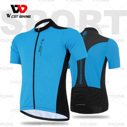 WEST BIKING Summer Man Cycling Jersey Breathable Solid Color Blouses&Shirts Short Sleeve For MTB Bicycle Bikes Sport Motorcycles