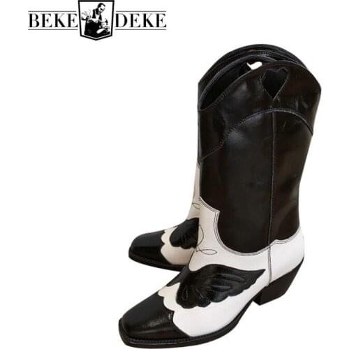 2021 British Style Fashion Winter New Womens Square Toe Vintage Boots Office Lady Elegant Spliced Non-Slip Casual Outdoor Boots