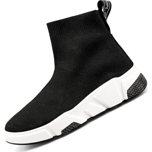 Airavata High Top Womens Sports Shoes 2020 Womens Running Shoes Sport Sneakers Socks Lady Black Female Snickers Chausure D-466