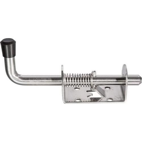 1* 128mm/120mm Heavy Duty Spring-Loaded Barrel Latche Loaded Latch Hasp Staple Door Cabinet Hinges Mechanical Hardware