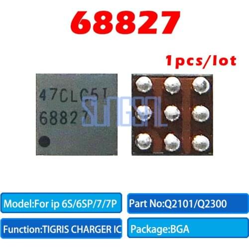 1pcs/lot 100% Original CSD68827W 68827 Q2300 9pins For 6S 6S Plus 6SP USB charger charging IC