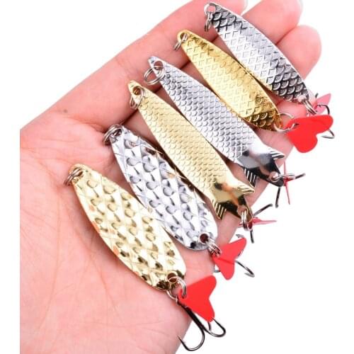 1pcs Metal Spinner Spoon Lures Trout Fishing Lure Hard Bait Sequins Paillette Artificial Baits Spinnerbait Fish Tools 5g-8g