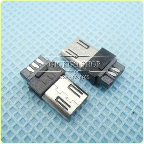 1000pcs/lot Micro USB 5P plug Charging sockect Connector DIY USB male Jack
