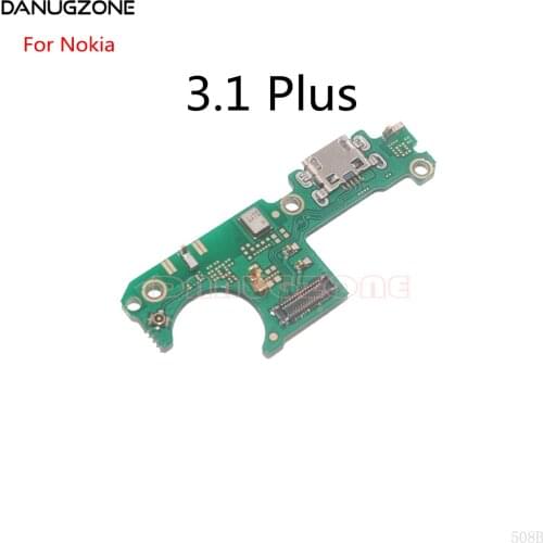 30PCS/Lot For Nokia 3.1 Plus 3.1Plus 3.1+ USB Charging Dock Port Plug Socket Jack Connector Charge Board Flex Cable