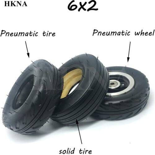 6x2 Tires 6 Inch Pneumatic And Solid Wheels for Electric Scooter Wheelchair F0 Cart 6*2 Explosion-proof Tyre Parts