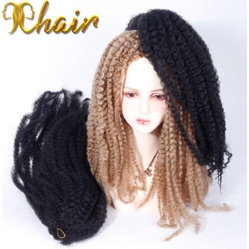 Afro Twist Braid Synthetic Marley Braiding Hair Extensions Burgundy High Temperature Fiber MarleyHair