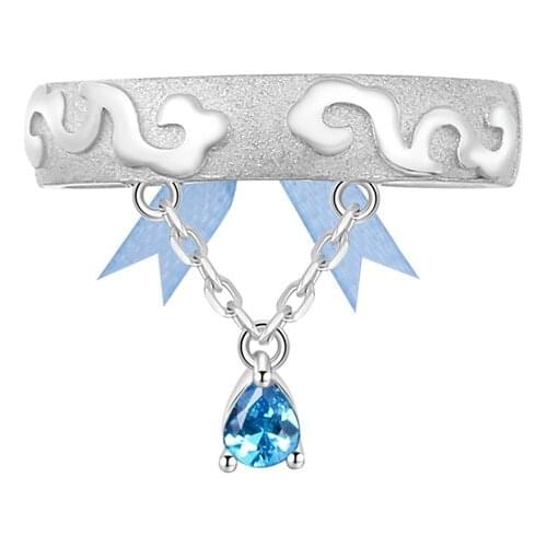 Anime Grandmaster of Demonic Cultivation MDZS Lan Wangji Cosplay Antiquity Figure Finger Rings Ornament Fashion Jewelry Gifts