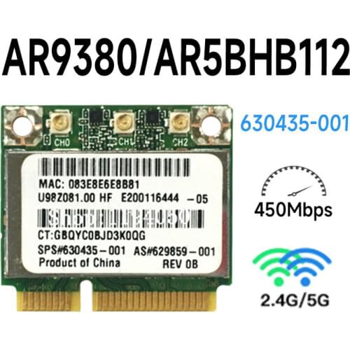 Atheros AR9380 AR5BHB112 WLAM 2.4G/5G SPS:630435-001 WiFi card LAN Wireless network card