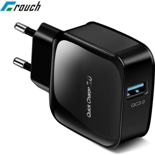Crouch USB Charger Quick Charge 3.0 QC 3.0 Turbo Wall Fast Charging Adapter Mobile Phone Charger For iphone X Samsung Xiaomi mi9
