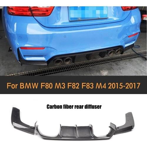 Carbon Fiber Rear Bumper Diffuser Lip Spoiler Apron for BMW F80 M3 F82 F83 M4 14-17 Standard And Convertible Two Style