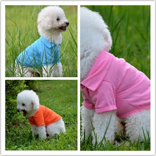 Pet Dog T-Shirts Pet Shirt Summer Clothes Cool Puppy Dogs Solid Color Clothing Doggy Apparel Dog Summer