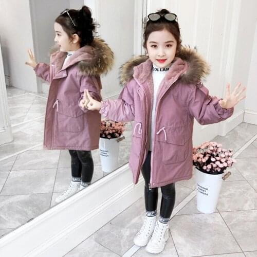Girls' Cotton-padded Jacket New Winter Coat Korean Version Thickened Cotton-padded Jacket To Keep Warm Cotton-padded Jacket
