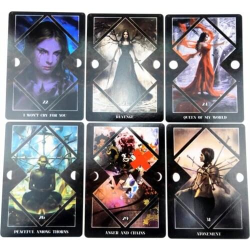 Dark Mirror Oracle Cards 32 Cards Deck Tarot Family Party Board Game Astrology Divination Fate Tarot Cards