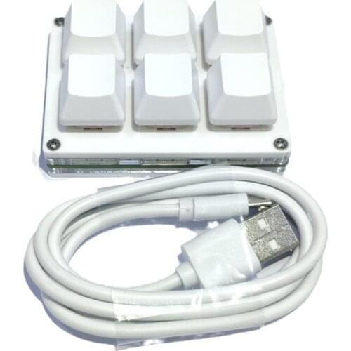 New Programmable Mechanical Keyboard with Backlight 6keys Macro keypad DIY Customize USB Programming Shortcut key OSU