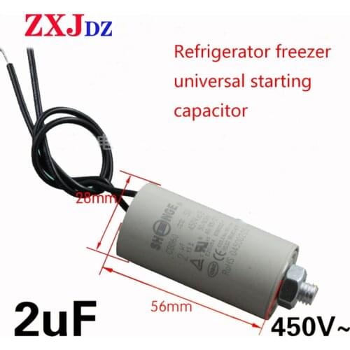Refrigerator freezer compressor startup capacitor CBB60 2uF startup capacitor