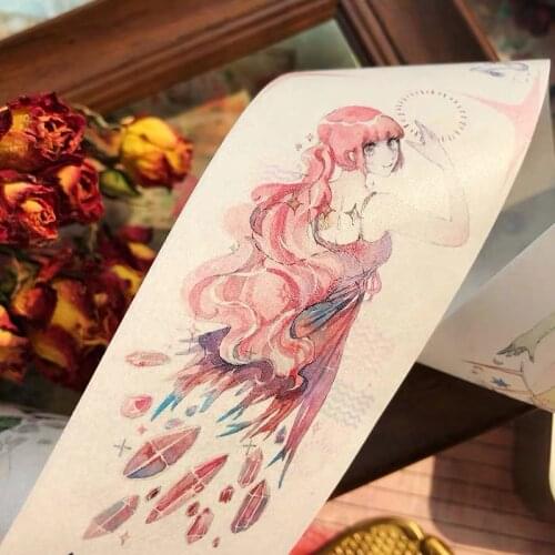 Beautiful Girl Washi Tapes Bullet Journal Masking Tape Adhesive Tape DIY Scrapbooking Washi Stickers