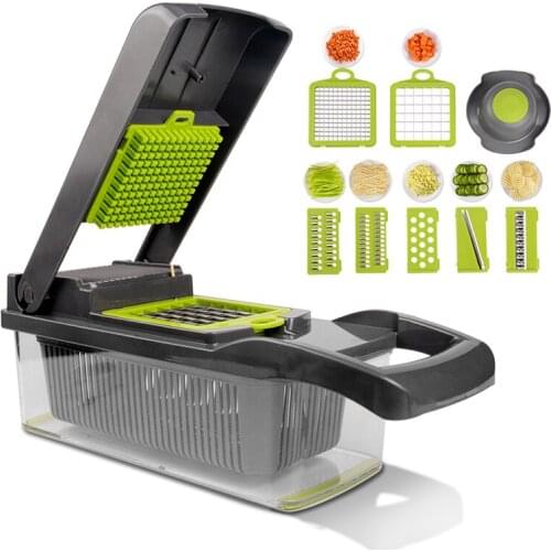 Multifunctional Vegetable Fruit Slicer Grater Cutter Kitchen Tools Drain Basket Slicers 8 In 1 Gadgets Kitchen Accessories